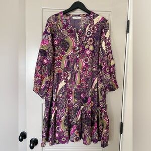 NATURAL LIFE Tunic Dress - Retro Purple Floral